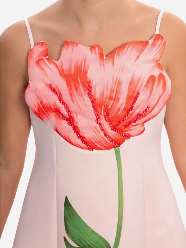DRESS & Fleur Girls Embellished Flower Dress in Pink