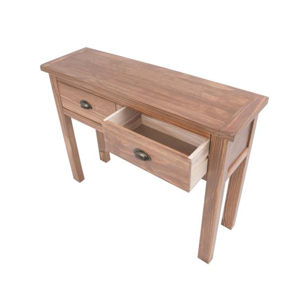 Cabinet Bits Padua Lacquered 2 Drawer Console Table Brass Cup Handle
