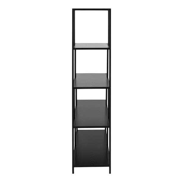 Wyld Haus El Paso Black Metal Frame Bookcase 4 Shelves in Step Design