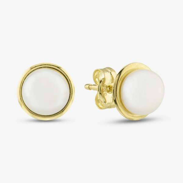 T. H. Baker 9ct Yellow Gold 7mm Pearl Stud Earrings 1.58.8349