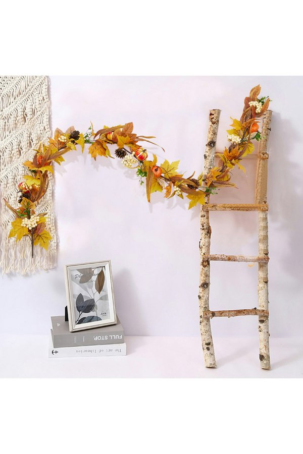 Living and Home Fall Maple Leaves Garland Decoration 180cm Artificial Fall Foliage Garland for Halloween Thanksgiving