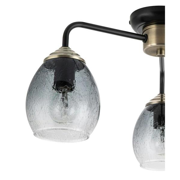 COSYLYTE Malanda 3 Light Smoky Glass Ceiling Light