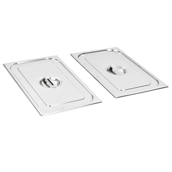 Berkfield Lids for GN 1/1 Pan 2 pcs Stainless Steel