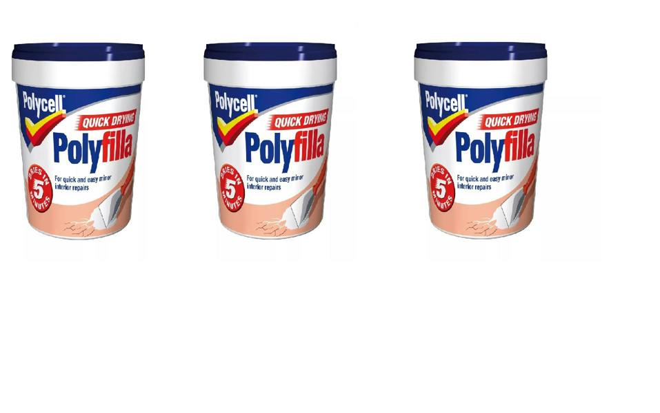 Polycell Quick Dry Ready Mixed Polyfilla Tub 1KG