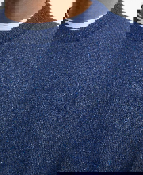 Barbour Tisbury Crew Neck Knitted Jumper - Deep Blue