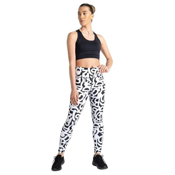 Dare 2B Womens/Ladies Influential Graffiti Leggings - Black/White - 