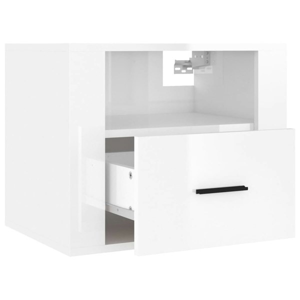 Berkfield Wall-mounted Bedside Cabinets 2 pcs High Gloss White 50x36x40cm