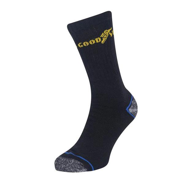 Goodyear Mens Heavy Duty Work Socks (Pack of 5) - Black - 