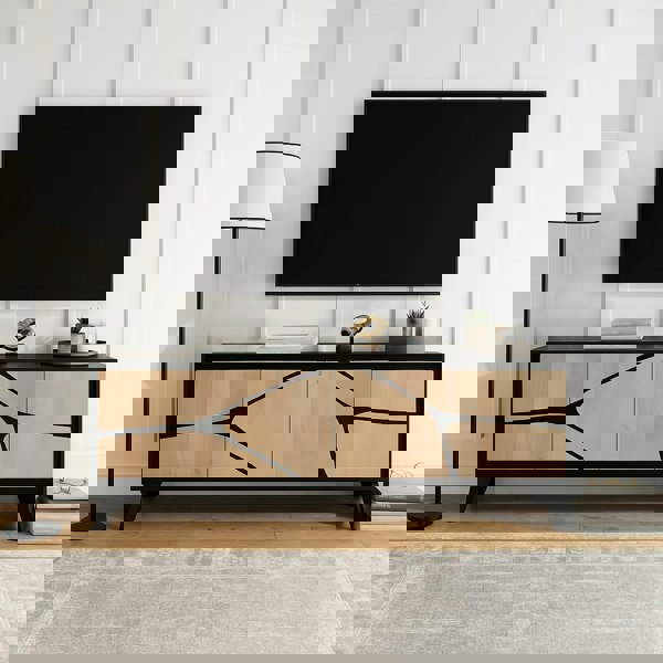 IH Design Dusk Mango Wood Low Board Sideboard Tv Stand