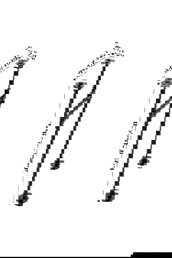 Living and Home 40cm/15.75 inch 2Pcs Black H-shaped Metal Table Legs Furniture Replacement Legs for Coffee Table