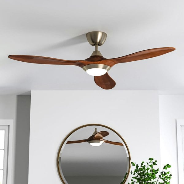 52inch Reversible Ceiling Fan W/Light Remote Control 3/5 Blades 5 Speed Timer Ceiling Lights Living and Home