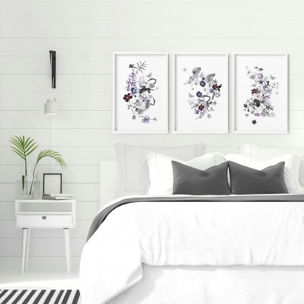 Bedroom wall picture | set of 3 prints for bedroom walls