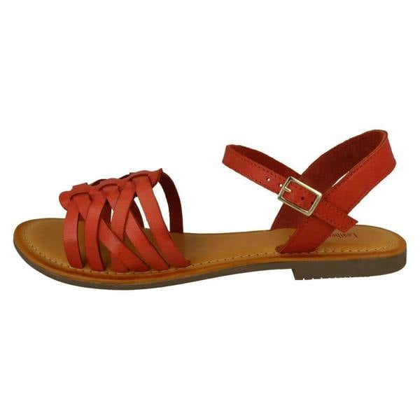Leather Collection Ladies Leather Collection Flat Strappy Sandals F00200