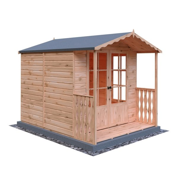 Shire Badminton 7x10 12mm interlock Clad wooden Summerhouse - Best Shed