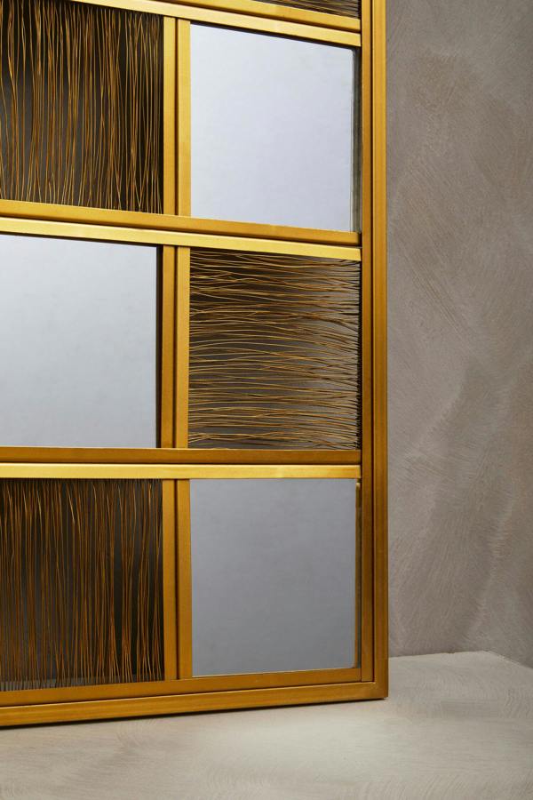 Interiors by Premier Enzo Gold Wire Wall Mirror