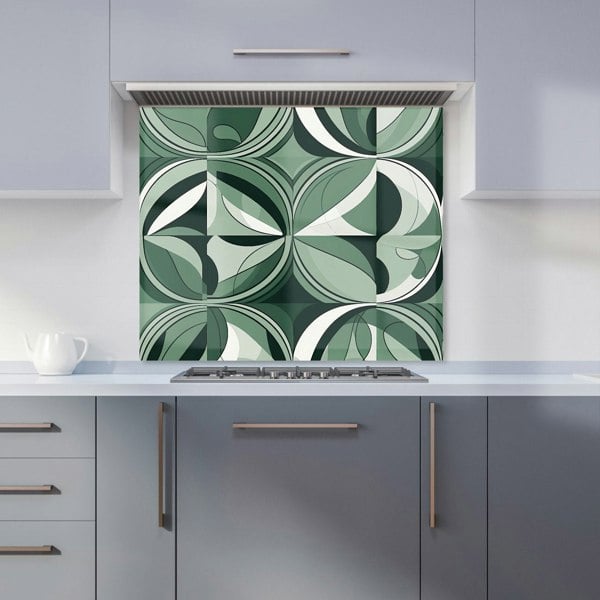 Warren Reed - Designer Geometric Green Black Kitchen Splashback