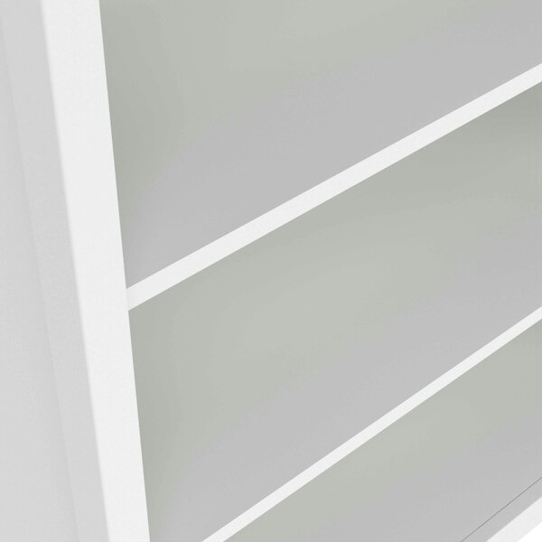 Wyld Haus Gossmere Shelving Unite White 5 Tier Shelf Bookcase