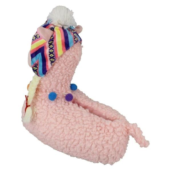 Spot On Childrens Spot On Novelty Pink Llama Slippers X2105