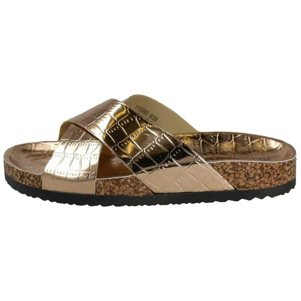Spot On Ladies Spot On Open Toe Slip On Mule