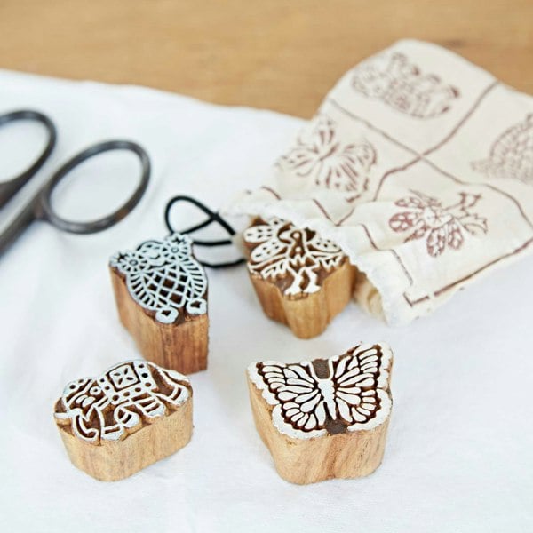 Paper High Four Animal Design Wooden Printing Blocks