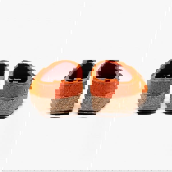 Haflinger KANON Womens Felt Wide Fit Mule Slippers Rust