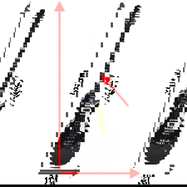 Maison des Cadeaux Black Les Paul Guitar-Style Portable Speaker