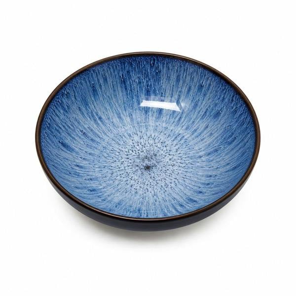 Scandi Home Havn Ceramic Cereal Bowls, Set of 4, Blue Reactive Glaze