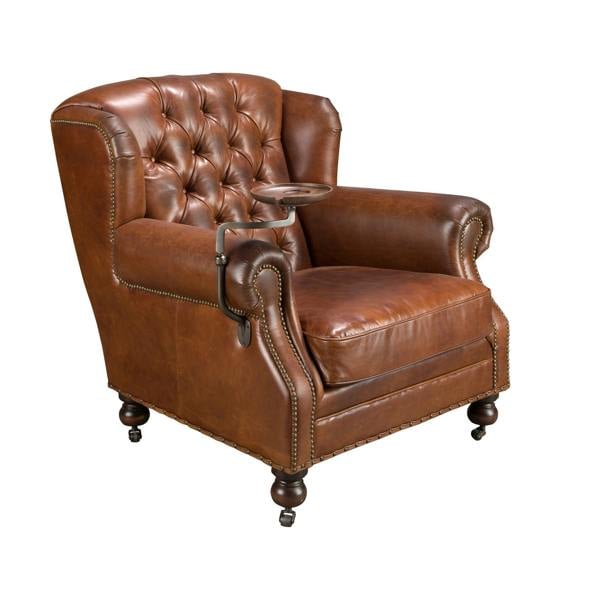 Angel Cerdá Cognac Brown Leather Chester Armchair 5156