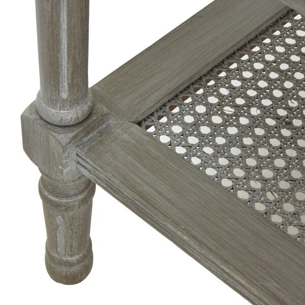 Wyld Haus Laurelbrook Rattan Shelf Rectangular Coffee Table