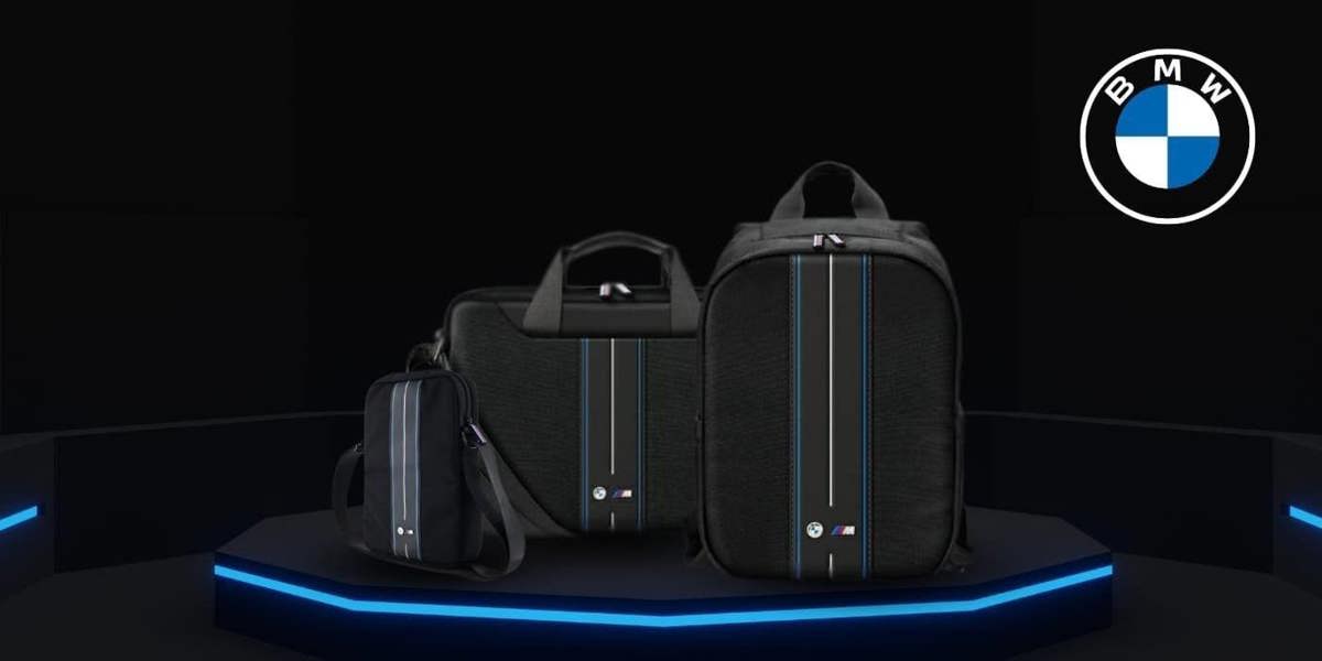 BMW Nylon Blue Stripe Backpack for 16" Laptop Black - BMBP15COMPVSKL