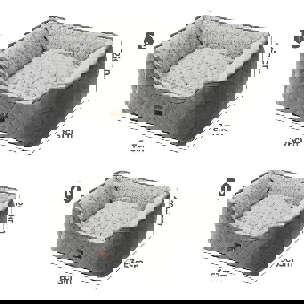 Skylos Large Dog Calming Bed Pet Puppy Fluffy Plush Cushion Waterproof  Washable