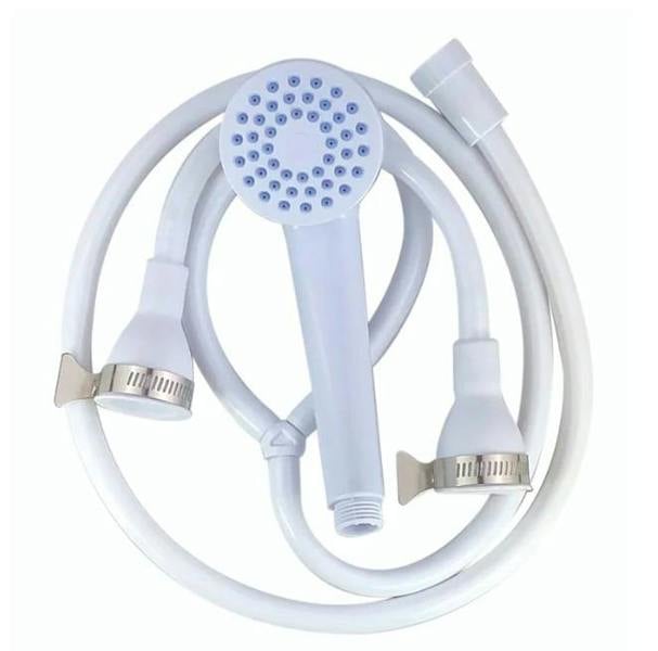 Double TAP Bath Sink Shower Head Hose Spray Hairdresser PET Push ON Mixer