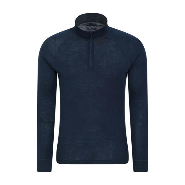 Mountain Warehouse Mens Merino II Base Layer Top - Navy - 
