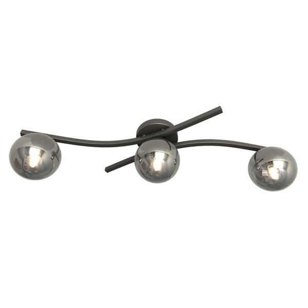 Emibig OPUS Ceiling lamp 3 x E14 Black with Graphite Shade