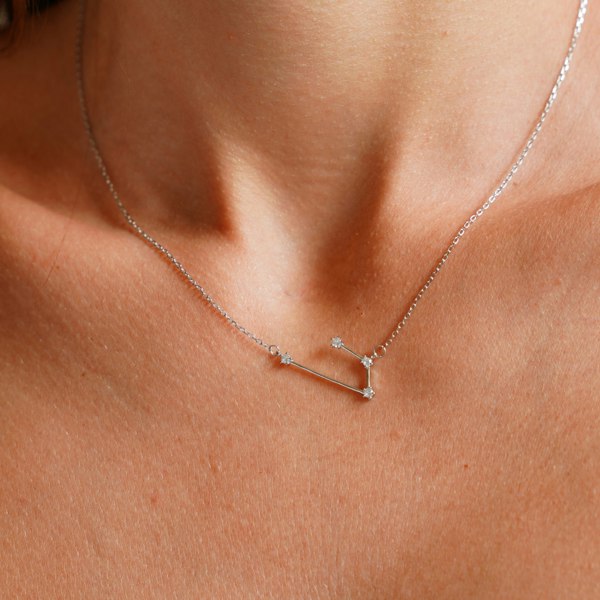 Gold Trip Aries Zodiac Constellation Necklace