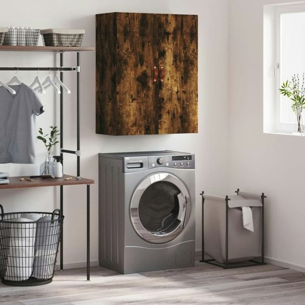 Berkfield Wall Mounted Cabinet Smoked Oak 69.5x34x90 cm
