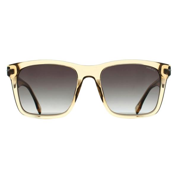 Police Sunglasses SPLN35V Champ 9 0L77 Shiny Yellow Brown Havana Green Gradient