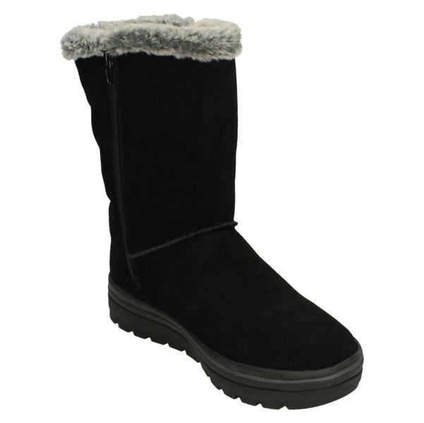 Skechers Ladies Skechers Memory Foam Faux Fur Lined Mid Calf Boots Cool Gal 49864
