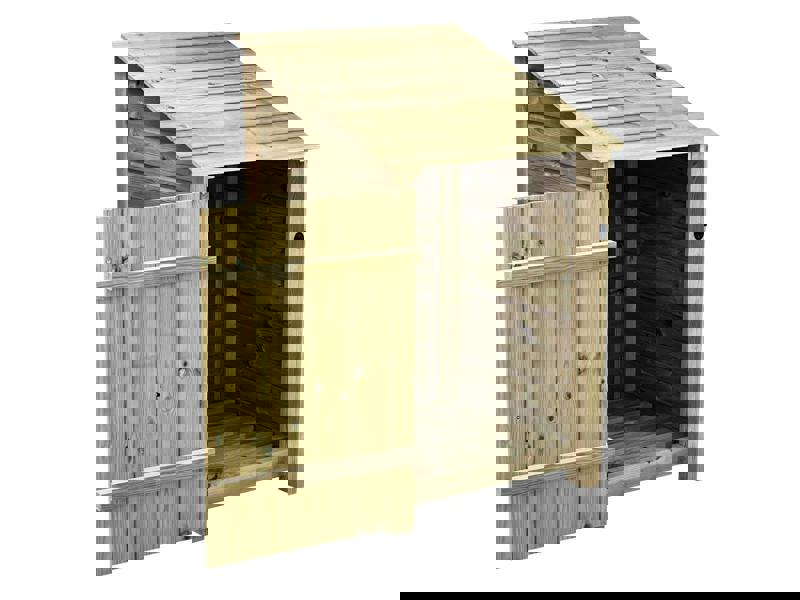 Arbor Garden Solutions Wooden Premium Tongue/Groove Log Store with Door (W-79cm,H-126cm or H-180cm, D-88cm)