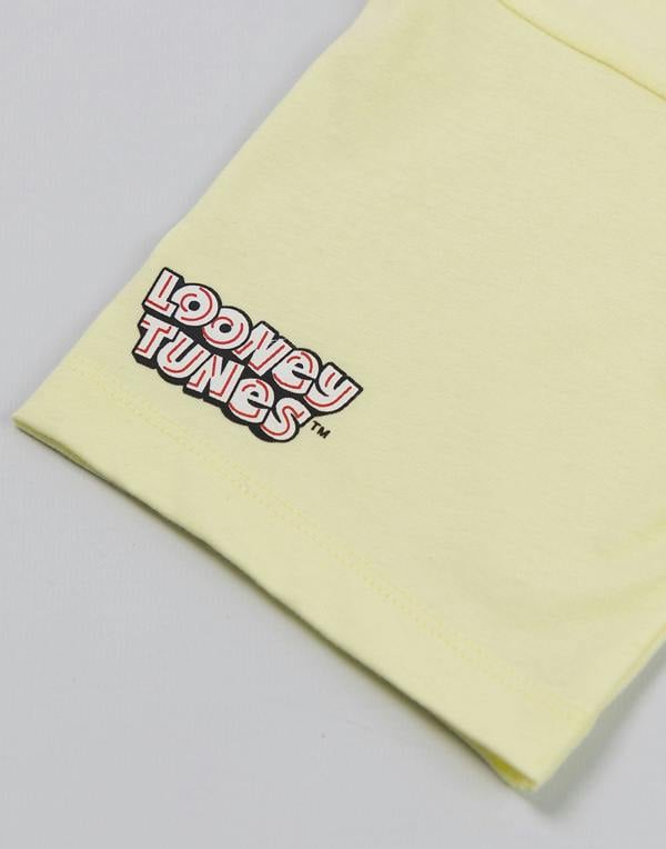 Vanilla Underground Looney Tunes Girls Yellow Tweety Short Sleeved T-Shirt