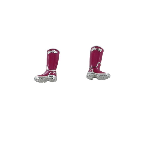 Sterling Silver & Enamel Welly Studs - Reeves & Reeves