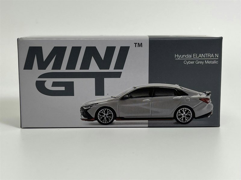 Mini GT Hyundai Elantra N Cyber Grey Metallic LHD 1:64 Scale Mini GT MGT00386L