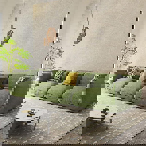 TOFU Agnes Three Seater Sofa, Modular Sofa, Suede-Weilai Concept-Weilai Concept