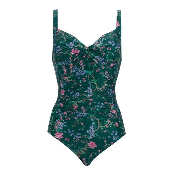 Regatta Womens Cath Kidston Birds and Berries One Piece Swimsuit - Green