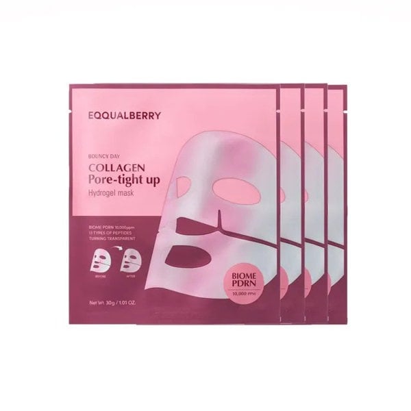 EQQUALBERRY Collagen Pore-Tight Up Hydrogel Mask Set