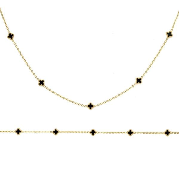 Say It With Dainty Clover Gift Set - Gold & Black