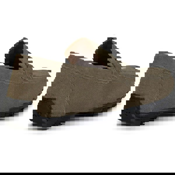 Geox U KOSMOPOLIS + GRIP Leather Men's Taupe Loafers
