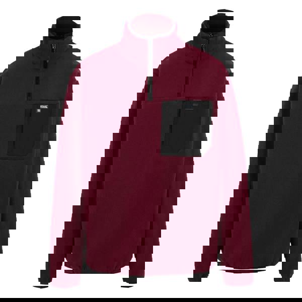 Regatta Mens Frankie Half Zip Fleece Top - Dark Maroon