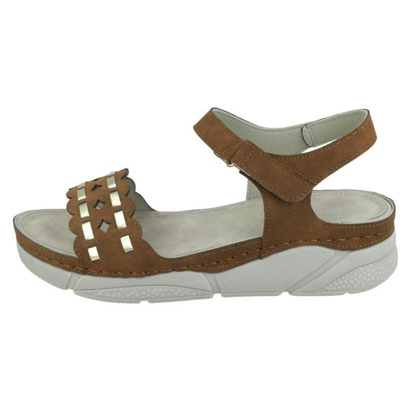 Spot On Ladies Spot On Mid Wedge Sandals F10944