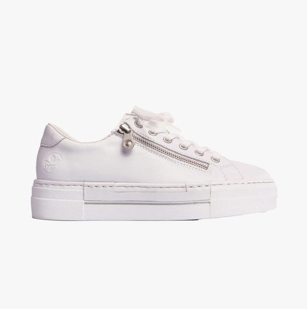 Rieker Womens Zip Shoes - White (N4921-81)